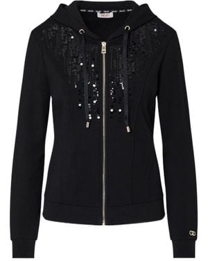 Liu Jo Hoodie With Sequins - Black