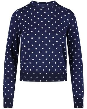 Comme des Garçons Comme Des Garçons Homme Plus Polka Dot Crewneck Jumper - Blue