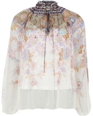 Zimmermann Luna Billow Blouse - White