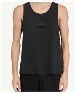 MM6 by Maison Margiela Logo-Patch Tank Top - Black