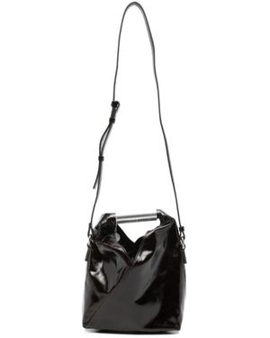 MM6 by Maison Margiela Foldover Top Shoulder Bag - Black