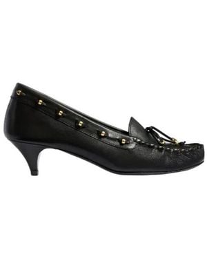 KHAITE 45Mm Milly Leather Moccasin Court Shoes - Black
