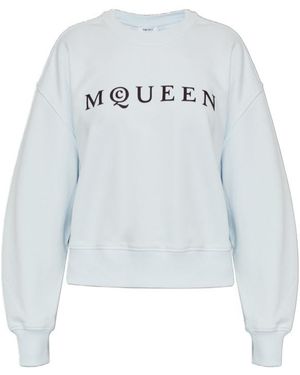McQueen Logo Printed Sweatshirt - Blue
