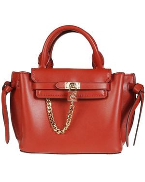 Michael Kors Chained Top Handle Tote Bag - Red