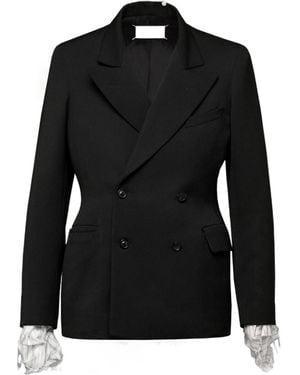 Maison Margiela Double-Breasted Tailored Blazer - Black