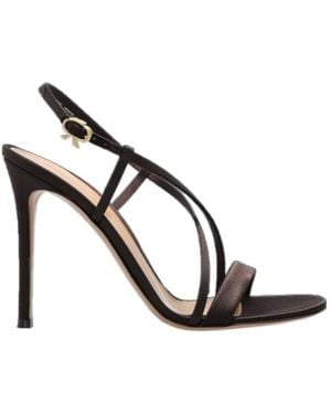 Gianvito Rossi Larisse Heeled Sandals - Metallic