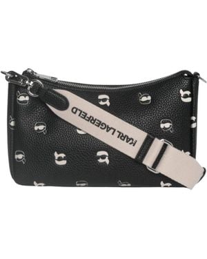 KARL LAGERFELD Small Ikon Cross Body Bag - Black
