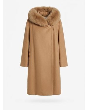 Max Mara Long-Sleeved Coat - Natural
