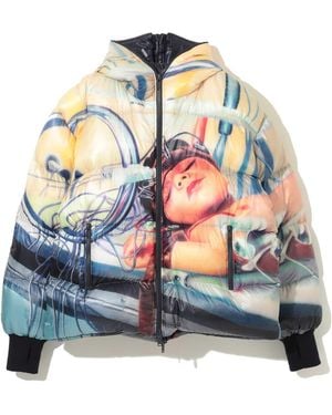 Undercover Long-Sleeved Down Jacket - Blue