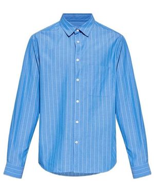 Samsøe & Samsøe Striped-Pattern Shirt - Blue