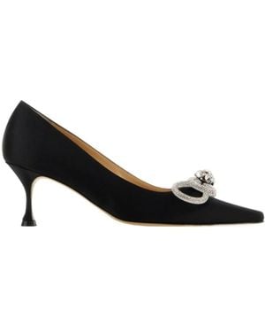 Mach & Mach Mach Mach Double Bow Pointed Toe Court Shoes - Black