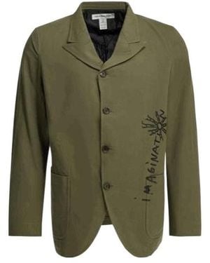 Comme des Garçons Single-Breasted Blazer - Green