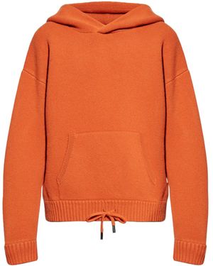 DSquared² Long Sleeved Knitted Hoodie - Orange