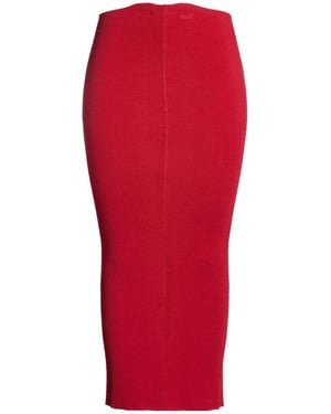 Marni Solid Colour Knitted Bodycon Dress - Red
