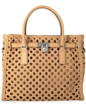 Michael Kors Hamilton Woven Shoulder Bag - Metallic