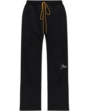 Rhude Wide-Leg Logo Joggers - Black