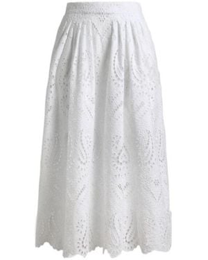 Etro Openwork Midi Skirt - White
