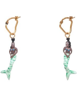 Marni Push-Clasp Earrings - White