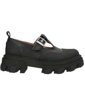 Ganni Simple T-Strap Shoes - Black