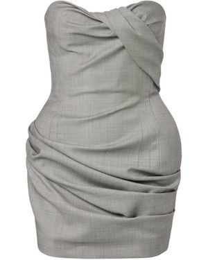 Magda Butrym Off Shoulder Dress - Grey