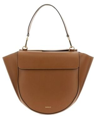 Wandler Hortensia Logo Printed Medium Shoulder Bag - Brown