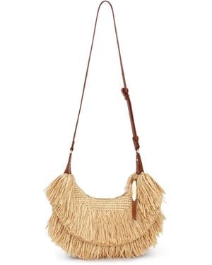 Zimmermann Goldentime Fringe Shoulder Bag - Natural