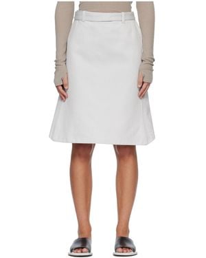 Rier Gabardine Inox Skirt - White