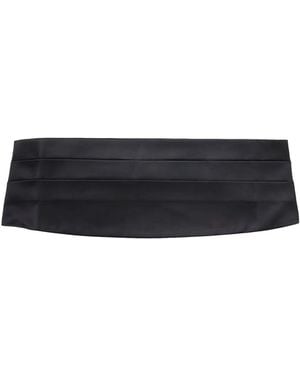 Brunello Cucinelli Pleated Satin Cummerbund - Black