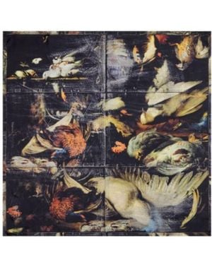 Maison Margiela Printed Silk Scarf - Black