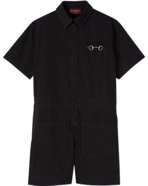 ワンピース Gucci Black Denim Jumpsuit Gucci Black Denim Jumpsuit | Lyst