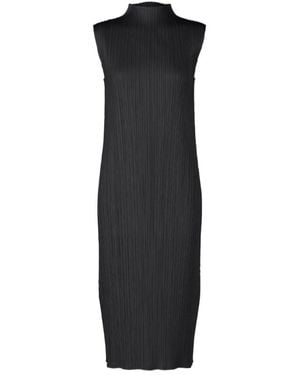 Pleats Please Issey Miyake Pleated Dress - Black