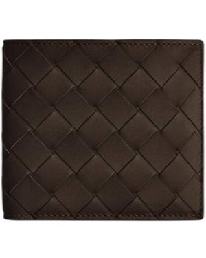 Bottega Veneta Woven Bi-Fold Wallet - Black