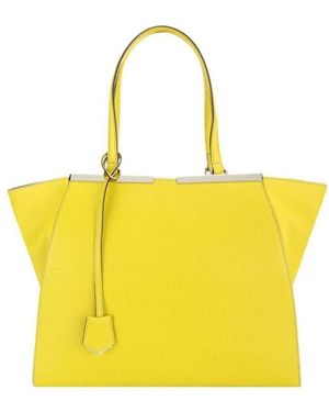 Fendi Logo Handbag - Yellow