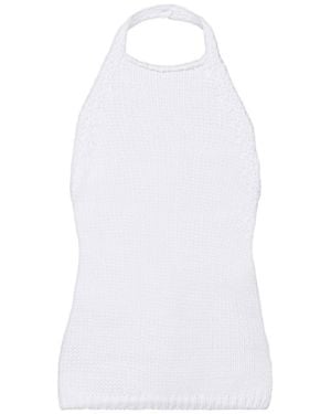 Rohe Knitted Halterneck Cotton Top - White