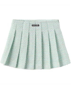 Marissa Chiara Logo Pleated Skirt - Blue