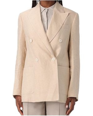 Eleventy Double-Breasted Blazer - Natural