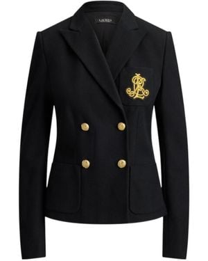 Ralph Lauren Double-Breasted Suit Jacket - Black
