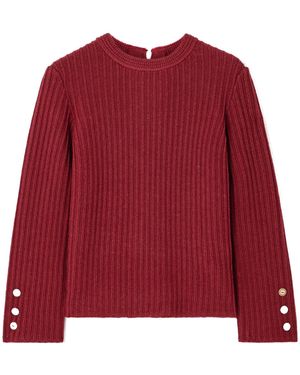 Isabel Marant Dixie Ribbed Wool Sweater - Red