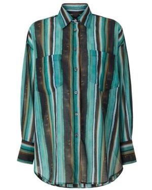 Pinko Striped Buttoned Shirt - Green