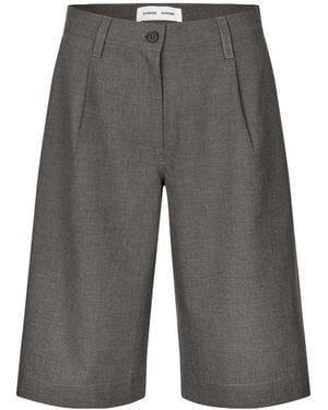 Samsøe & Samsøe Saharper Pleat Shorts - Gray