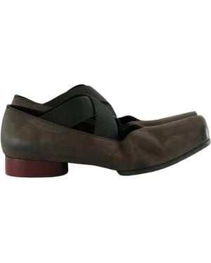 Uma Wang Square-Toe Ballet Flats - Black