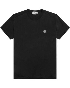 Stone Island Compass Patch Logo T-Shirt - Black