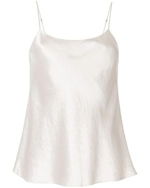 Vince Satin Cami Tank Top - White