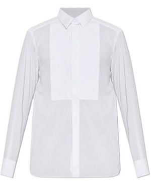 Tom Ford Pleated Bib Dress Shirt - White
