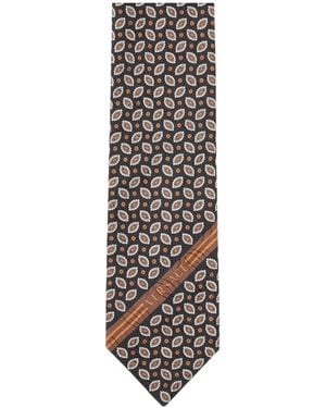 Versace Pattern-Jacquard Tie - White