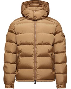 Moncler Maya Hooded Down Jacket - Brown
