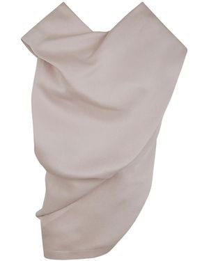 Issey Miyake Enveloping Draped Top - Grey