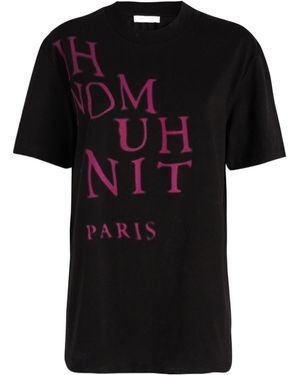 ih nom uh nit Cotton T-Shirt - Black