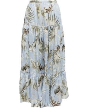 Erdem Olympia Printed Cotton Midi Skirt - Blue