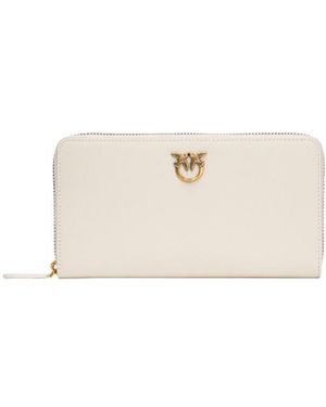 Pinko Logo-Plaque Zipped Wallet - White